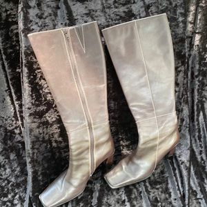 Karen Scott heeled leather dress boots.  Size 6.5. Gently worn.
